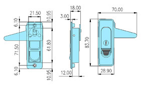 Compression Cabinet Latch_80010/80009 drawing