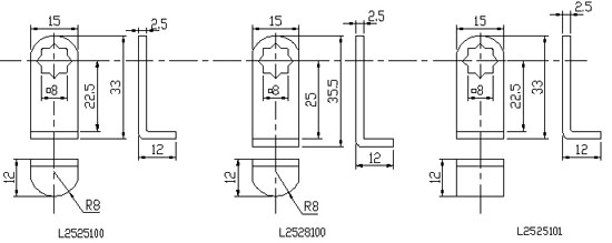 Cam locks L2525110 drawing