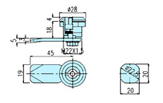 Quarter turn latches 70008 drawing
