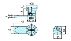 Quarter turn latches 70009 drawing
