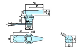 Quarter turn latches 70011 drawing