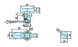 Quarter turn latches 70012 drawing