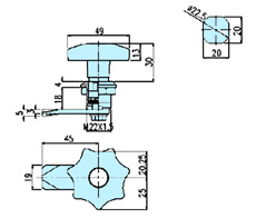 Quarter turn latches 70013 drawing