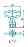 Quarter turn latches KT01 drawing